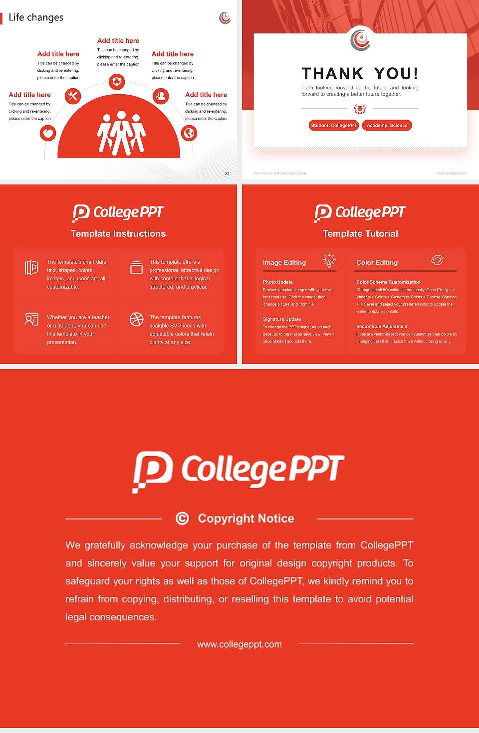 Columbia Central University-Caguas National Scholarship Defense PPT Template4:3 ratio PPT effect preview image4