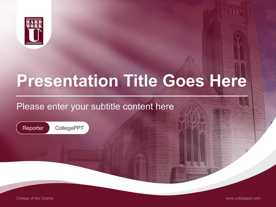 College of the Ozarks Lecture Sharing and Networking Event PPT Template4:3 ratio PPT effect preview image4