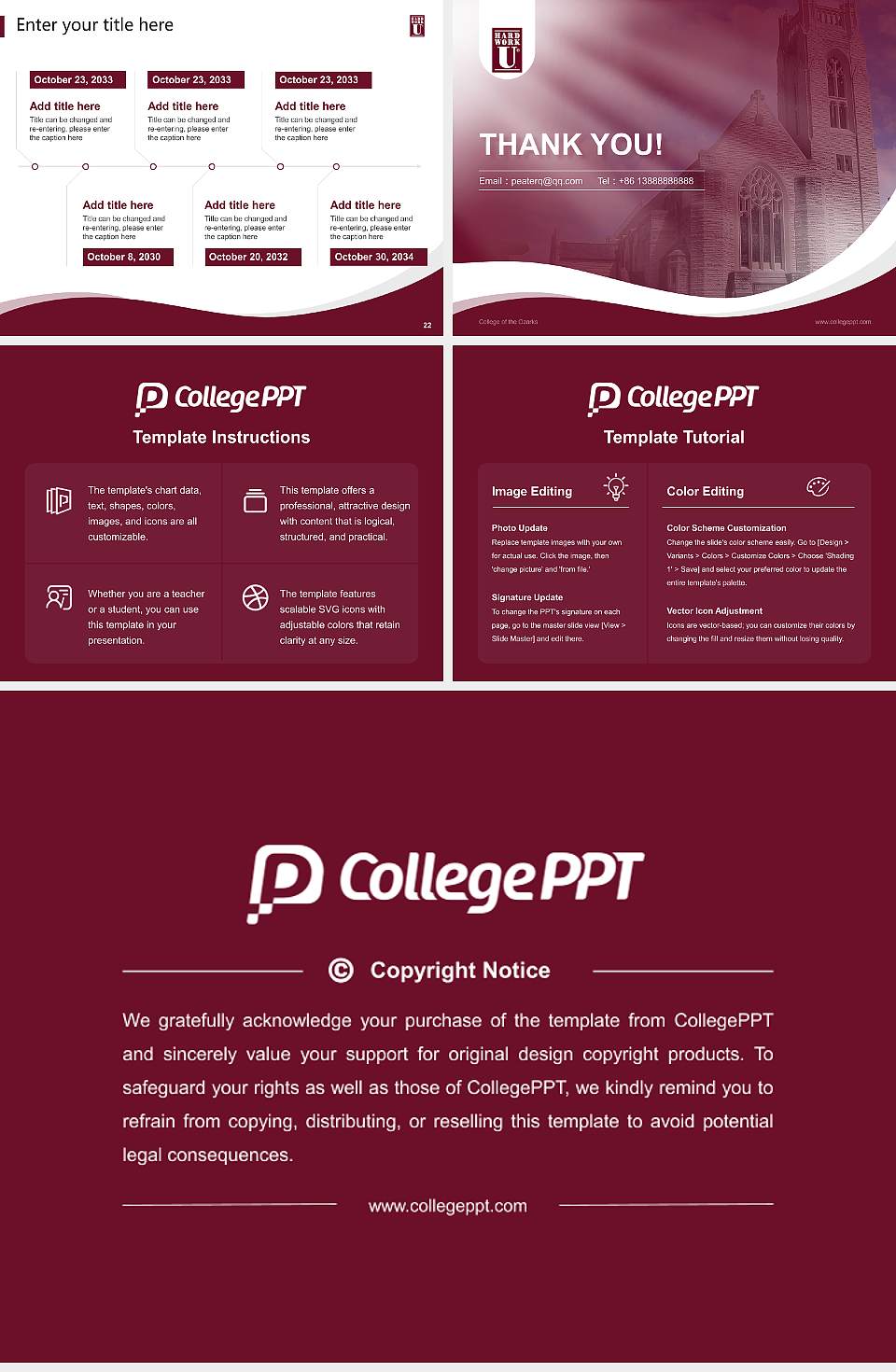 College of the Ozarks Lecture Sharing and Networking Event PPT Template4:3 ratio PPT effect preview image4