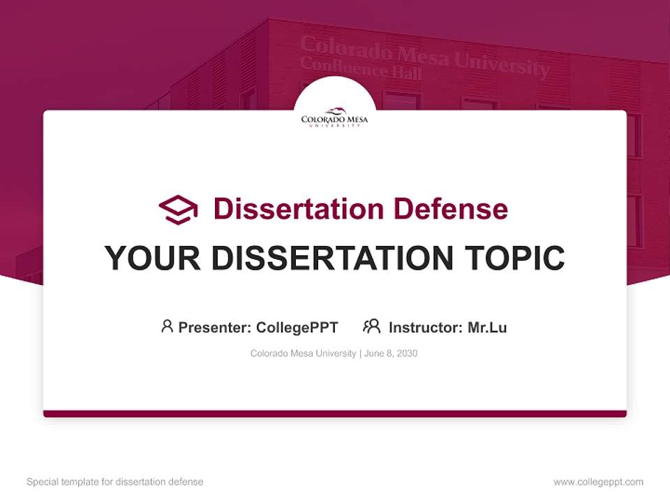 Colorado Mesa University Graduation Thesis Defense PPT Template4:3 ratio PPT effect preview image7