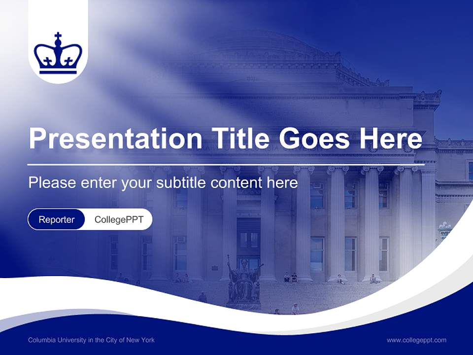 Columbia University in the City of New York Lecture Sharing and Networking Event PPT Template4:3 ratio PPT effect preview image4