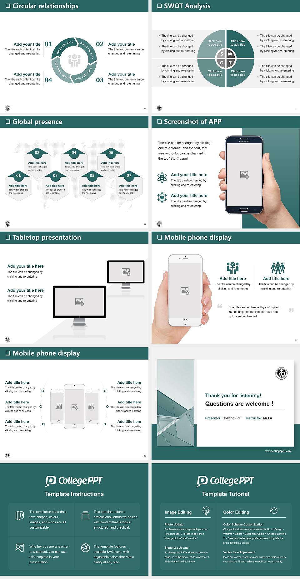 College of the Atlantic General Purpose PPT Template4:3 ratio PPT effect preview image5