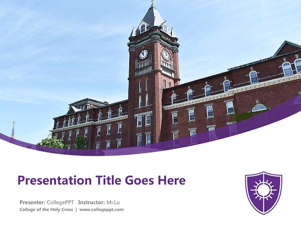 College of the Holy Cross Course/Courseware Creation PPT Template4:3 ratio PPT effect preview image5