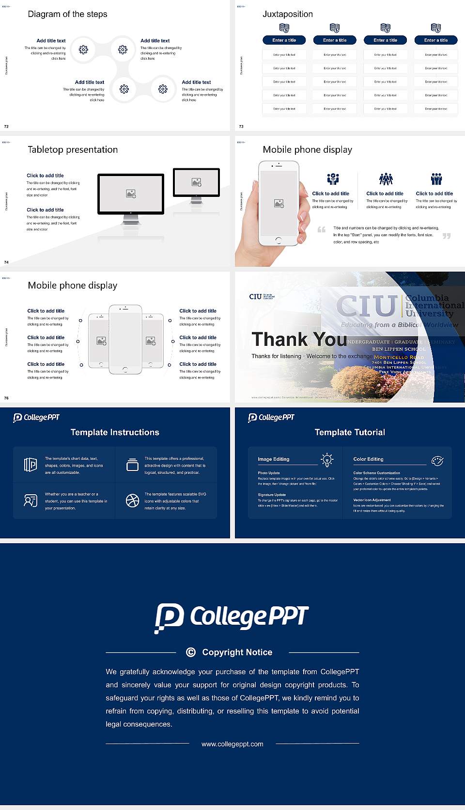 Columbia International University Competition/Entrepreneurship Contest PPT Template16:9 ratio PPT effect preview image9