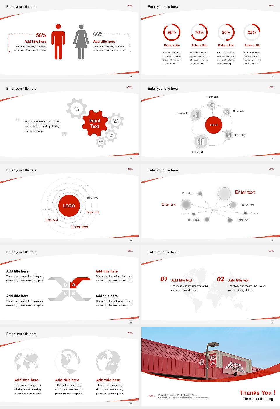 Colorado Technical University-Colorado Springs Course/Courseware Creation PPT Template16:9 ratio PPT effect preview image4
