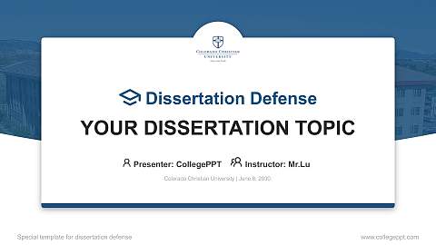 Colorado Christian University Graduation Thesis Defense PPT Template