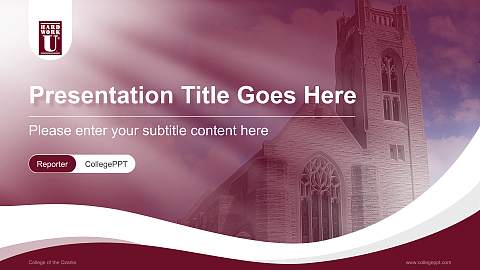 College of the Ozarks Lecture Sharing and Networking Event PPT Template