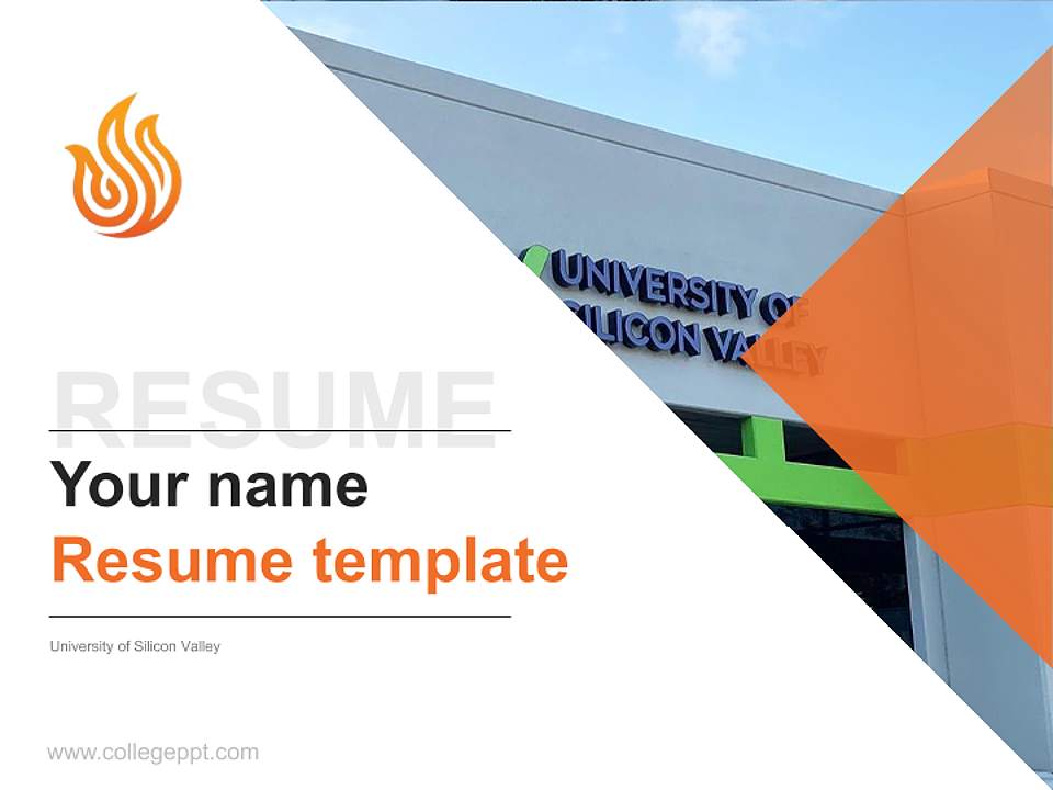 University of Silicon Valley Resume PPT Template4:3 ratio PPT effect preview image5