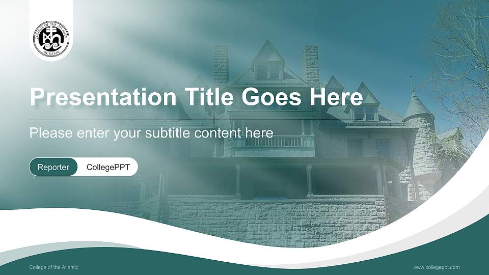 College of the Atlantic Lecture Sharing and Networking Event PPT Template16:9 ratio PPT effect preview image