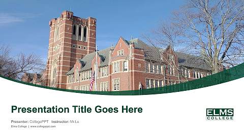 Elms College Course/Courseware Creation PPT Template
