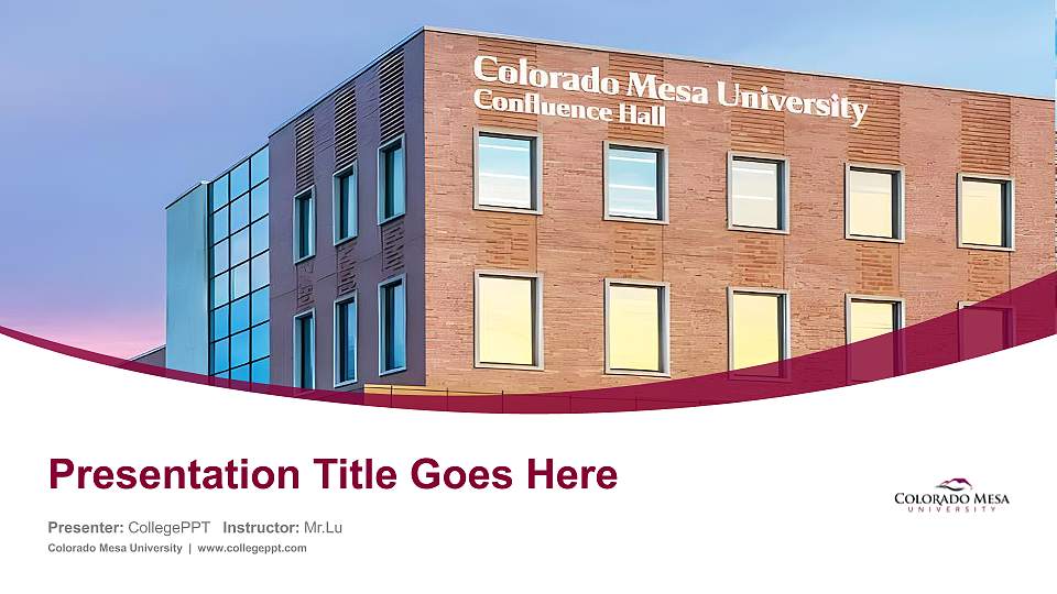 Colorado Mesa University Course/Courseware Creation PPT Template16:9 ratio PPT effect preview image