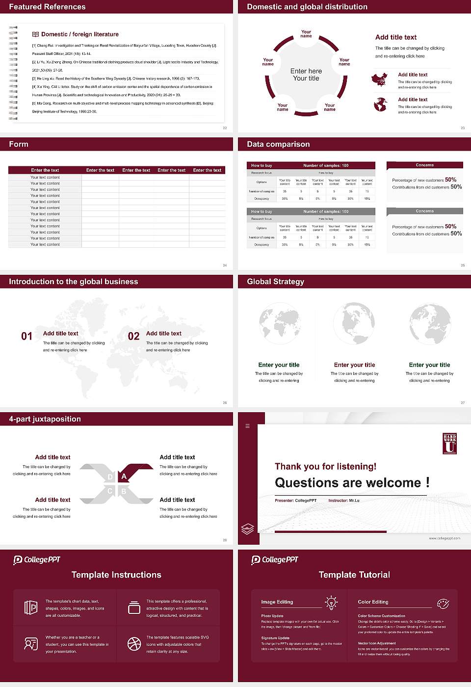 College of the Ozarks Thesis Proposal/Graduation Defense PPT Template16:9 ratio PPT effect preview image4