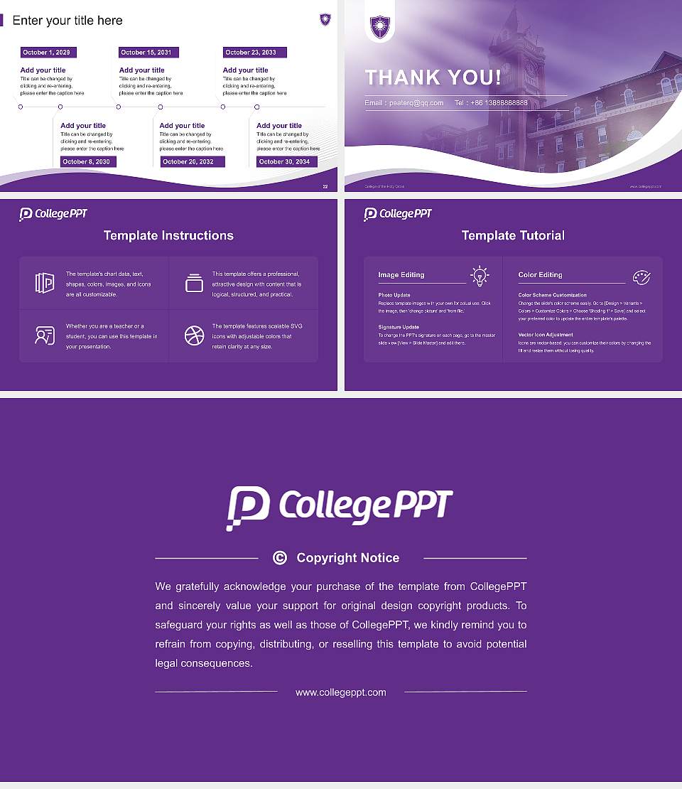 College of the Holy Cross Lecture Sharing and Networking Event PPT Template16:9 ratio PPT effect preview image4