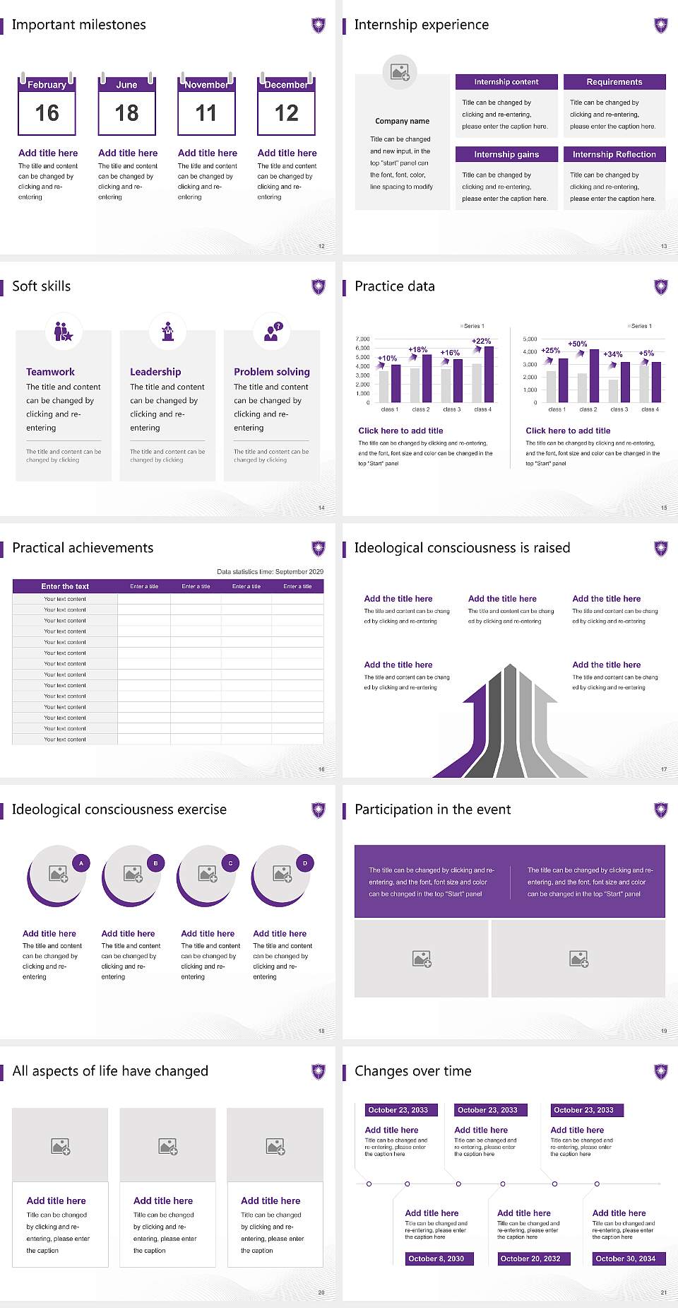 College of the Holy Cross National Scholarship Defense PPT Template4:3 ratio PPT effect preview image3