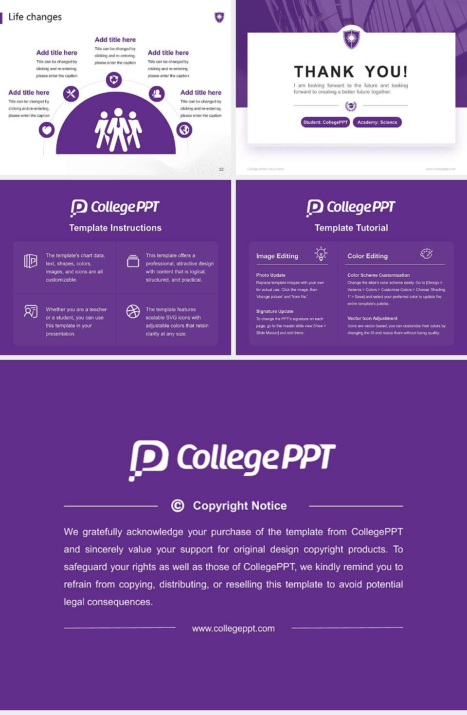 College of the Holy Cross National Scholarship Defense PPT Template4:3 ratio PPT effect preview image4