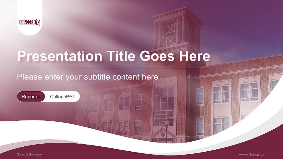 Concord University Lecture Sharing and Networking Event PPT Template16:9 ratio PPT effect preview image