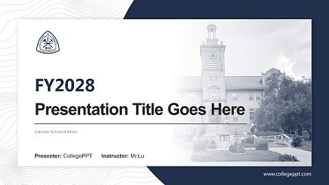 Colorado School of Mines Academic Presentation/Research Findings Report PPT Template