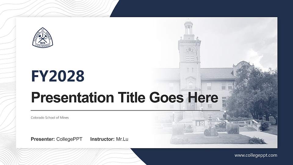 Colorado School of Mines Academic Presentation/Research Findings Report PPT Template16:9 ratio PPT effect preview image