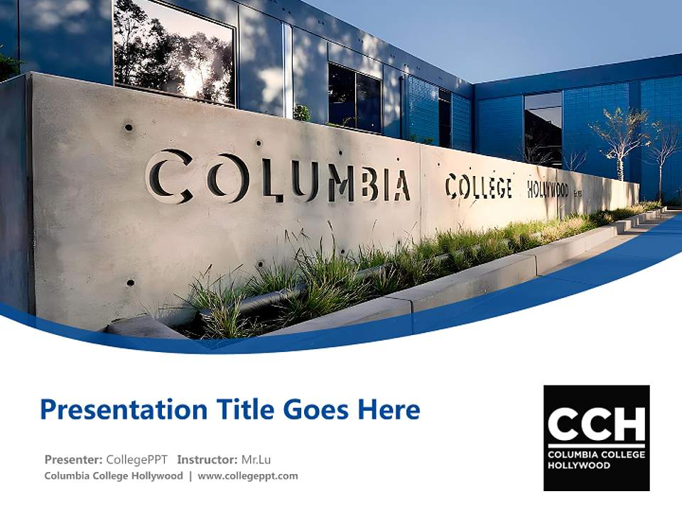 Columbia College Hollywood Course/Courseware Creation PPT Template4:3 ratio PPT effect preview image5