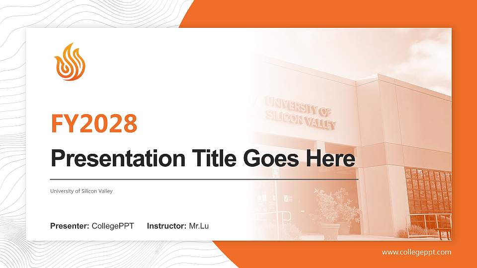 University of Silicon Valley Academic Presentation/Research Findings Report PPT Template16:9 ratio PPT effect preview image