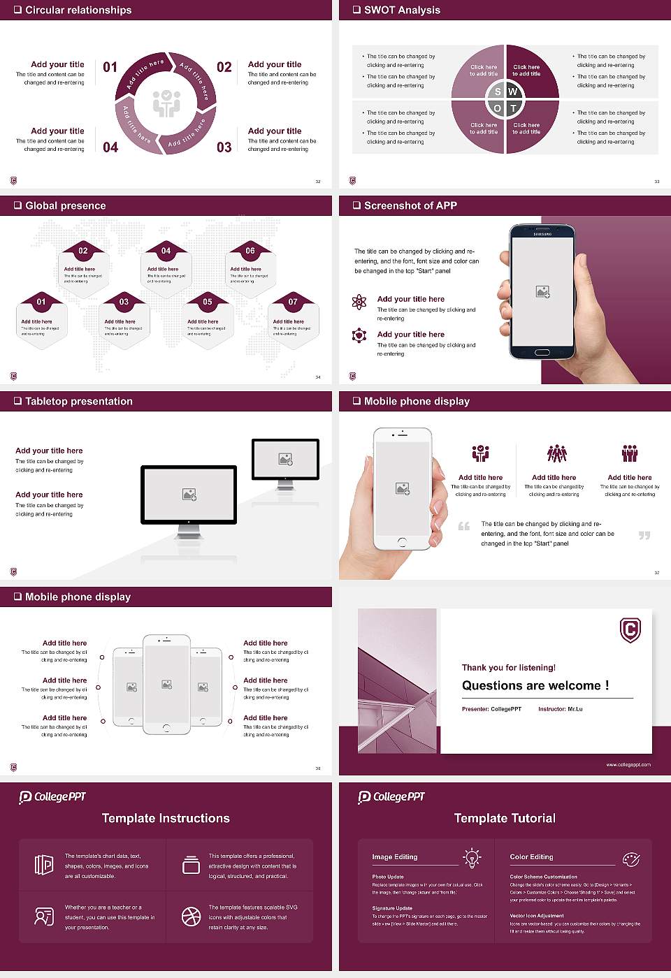 Concordia College at Moorhead General Purpose PPT Template16:9 ratio PPT effect preview image5