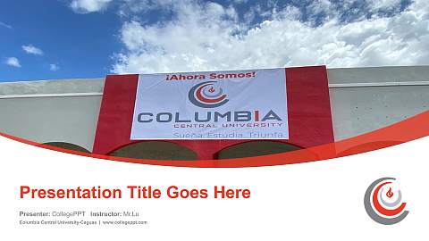Columbia Central University-Caguas Course/Courseware Creation PPT Template