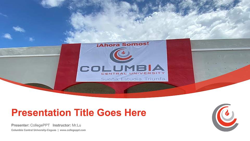 Columbia Central University-Caguas Course/Courseware Creation PPT Template16:9 ratio PPT effect preview image