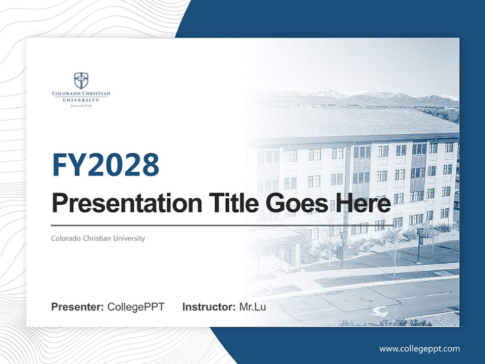 Colorado Christian University Academic Presentation/Research Findings Report PPT Template4:3 ratio PPT effect preview image5