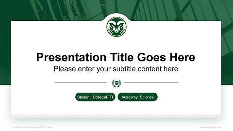 Colorado State University-Fort Collins National Scholarship Defense PPT Template