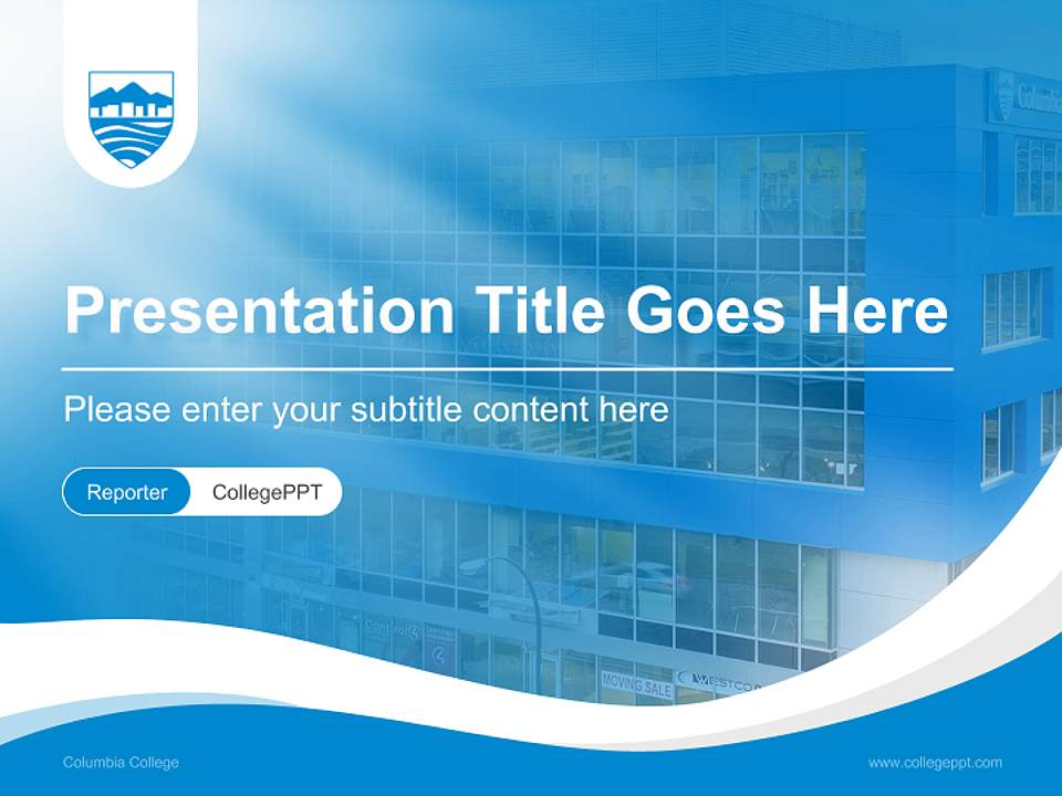 Columbia College Lecture Sharing and Networking Event PPT Template4:3 ratio PPT effect preview image4