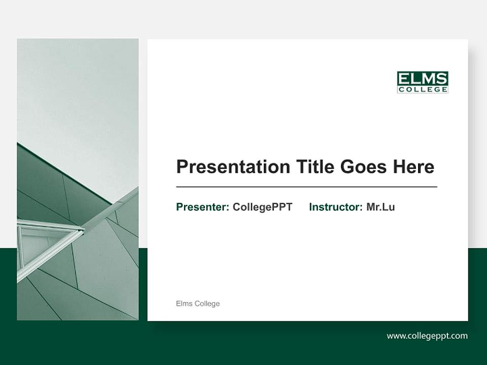 Elms College General Purpose PPT Template4:3 ratio PPT effect preview image6