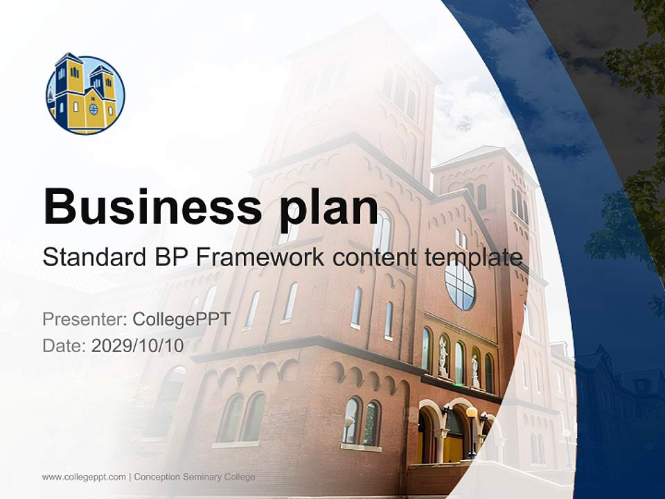 Conception Seminary College Competition/Entrepreneurship Contest PPT Template4:3 ratio PPT effect preview image9