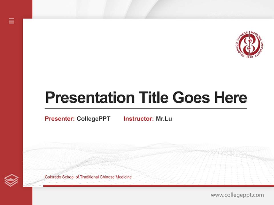 Colorado School of Traditional Chinese Medicine Thesis Proposal/Graduation Defense PPT Template4:3 ratio PPT effect preview image5
