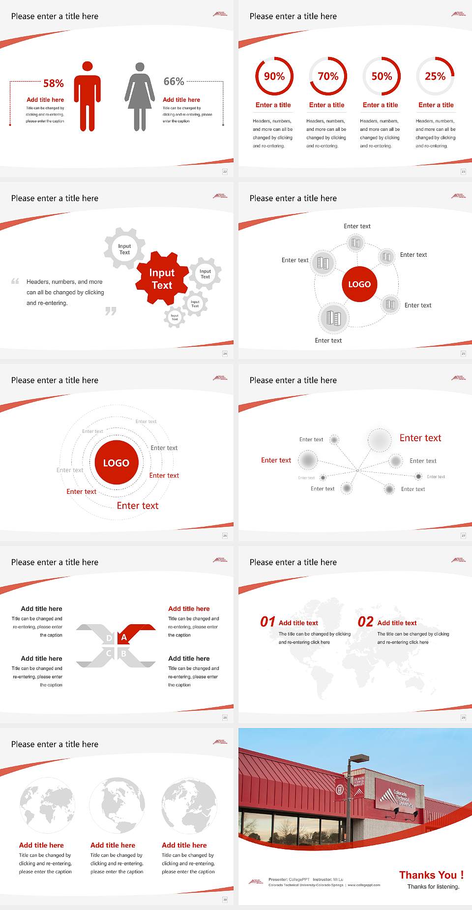 Colorado Technical University-Colorado Springs Course/Courseware Creation PPT Template4:3 ratio PPT effect preview image4