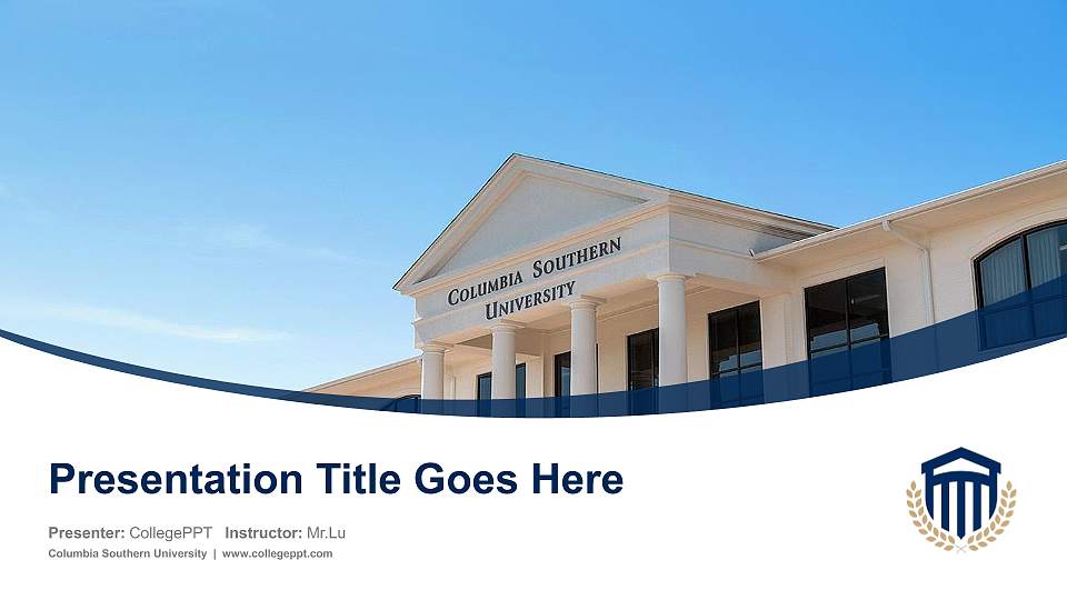 Columbia Southern University Course/Courseware Creation PPT Template16:9 ratio PPT effect preview image