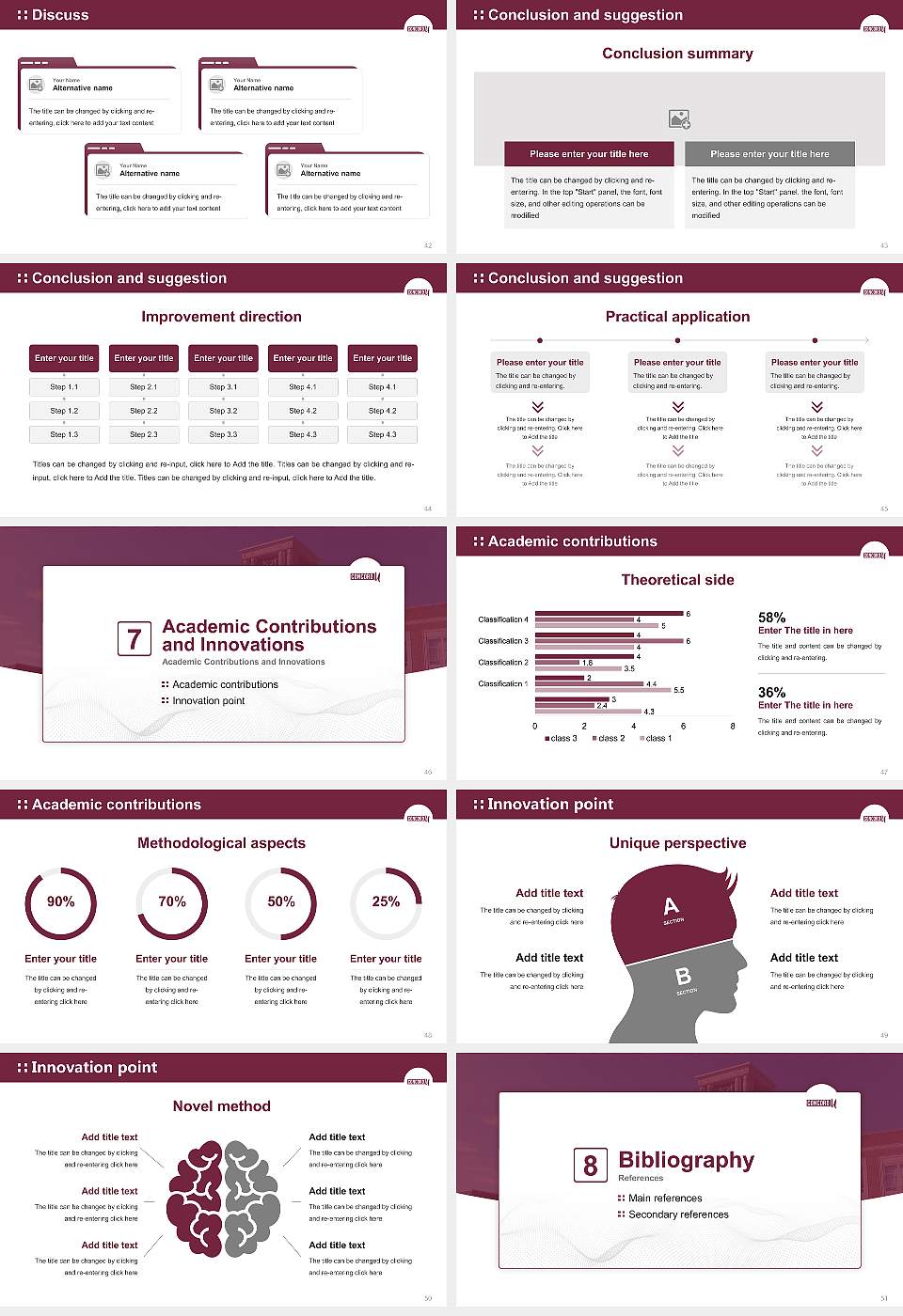 Concord University Graduation Thesis Defense PPT Template16:9 ratio PPT effect preview image6