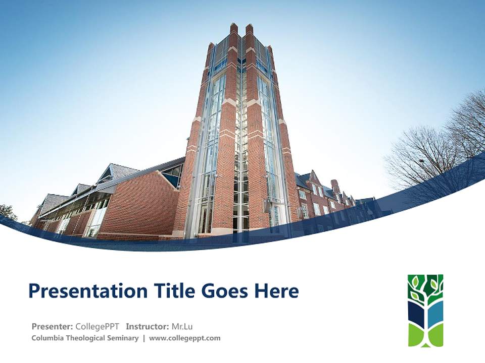 Columbia Theological Seminary Course/Courseware Creation PPT Template4:3 ratio PPT effect preview image5