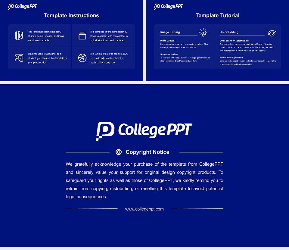 Columbia University in the City of New York Course/Courseware Creation PPT Template16:9 ratio PPT effect preview image5