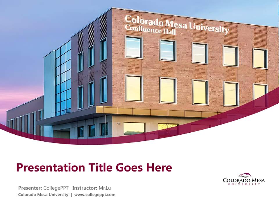 Colorado Mesa University Course/Courseware Creation PPT Template4:3 ratio PPT effect preview image5