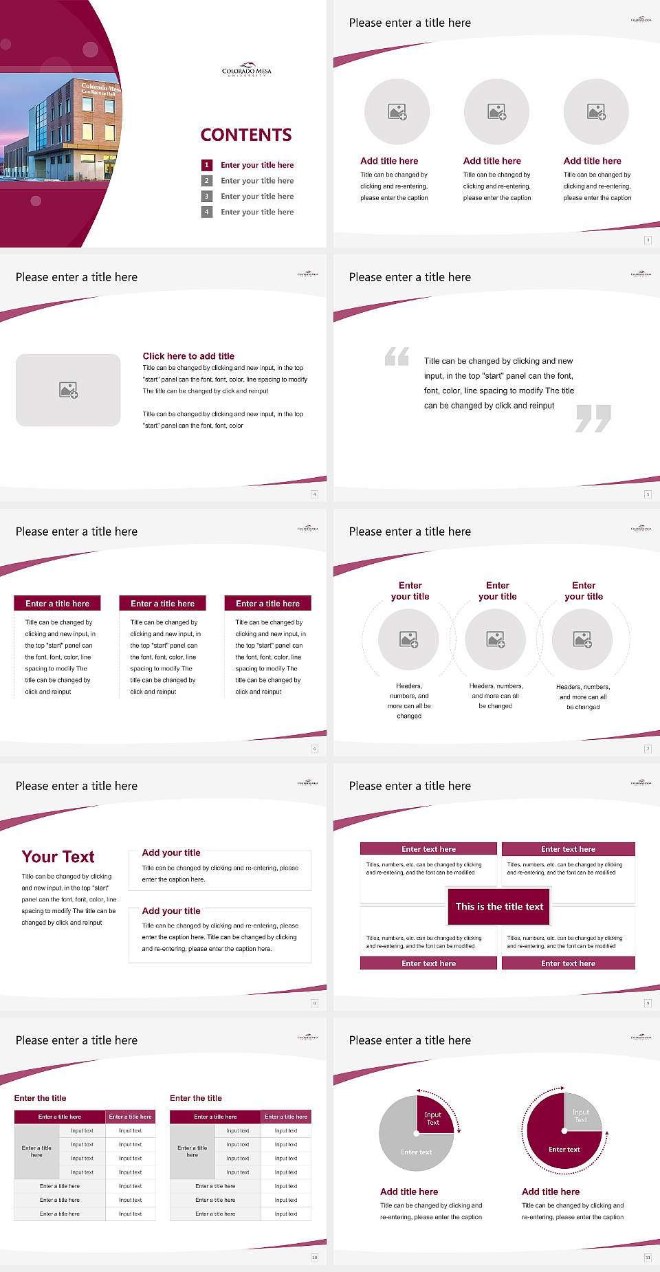 Colorado Mesa University Course/Courseware Creation PPT Template4:3 ratio PPT effect preview image2