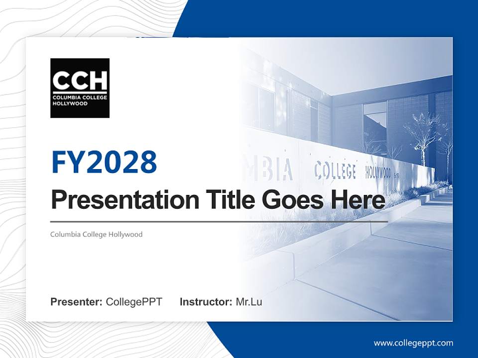 Columbia College Hollywood Academic Presentation/Research Findings Report PPT Template4:3 ratio PPT effect preview image5