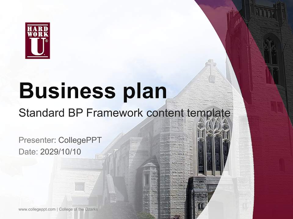 College of the Ozarks Competition/Entrepreneurship Contest PPT Template4:3 ratio PPT effect preview image9