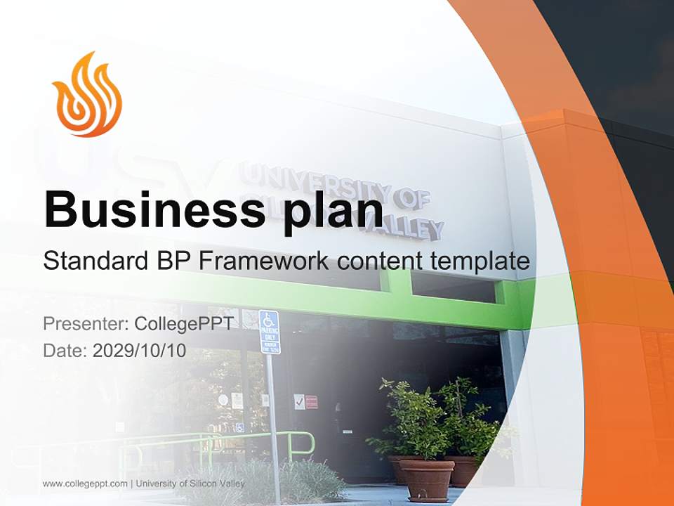 University of Silicon Valley Competition/Entrepreneurship Contest PPT Template4:3 ratio PPT effect preview image9