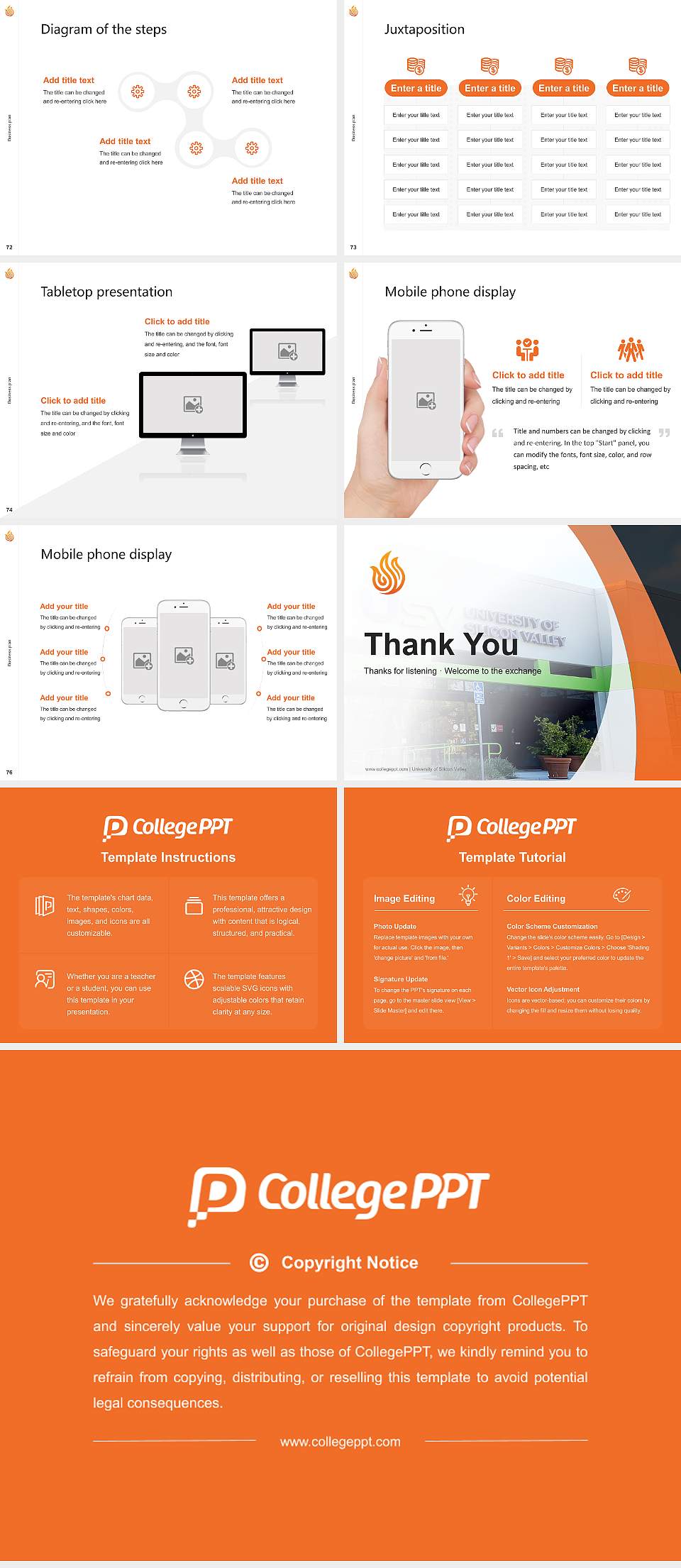 University of Silicon Valley Competition/Entrepreneurship Contest PPT Template4:3 ratio PPT effect preview image9