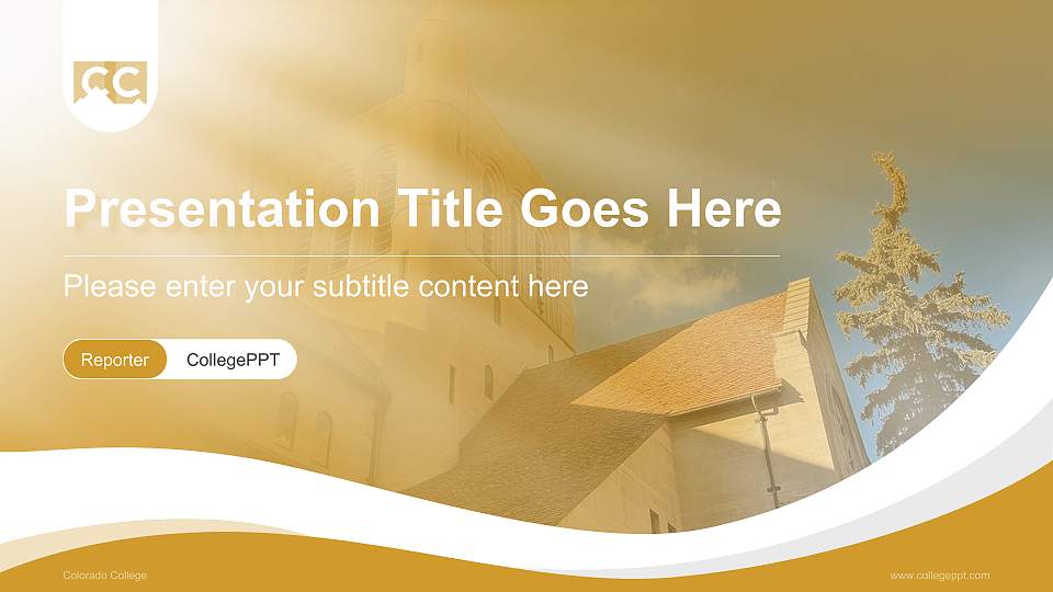 Colorado College Lecture Sharing and Networking Event PPT Template16:9 ratio PPT effect preview image