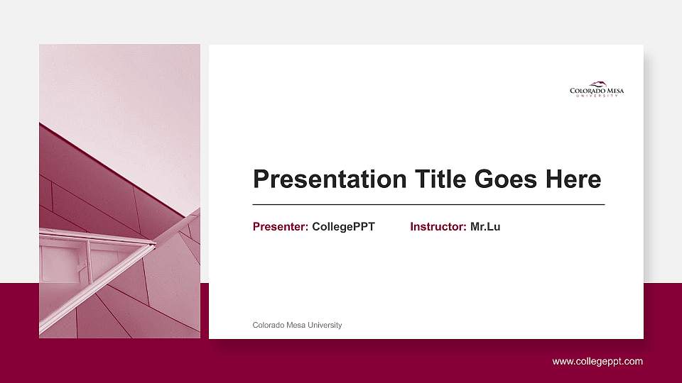 Colorado Mesa University General Purpose PPT Template16:9 ratio PPT effect preview image