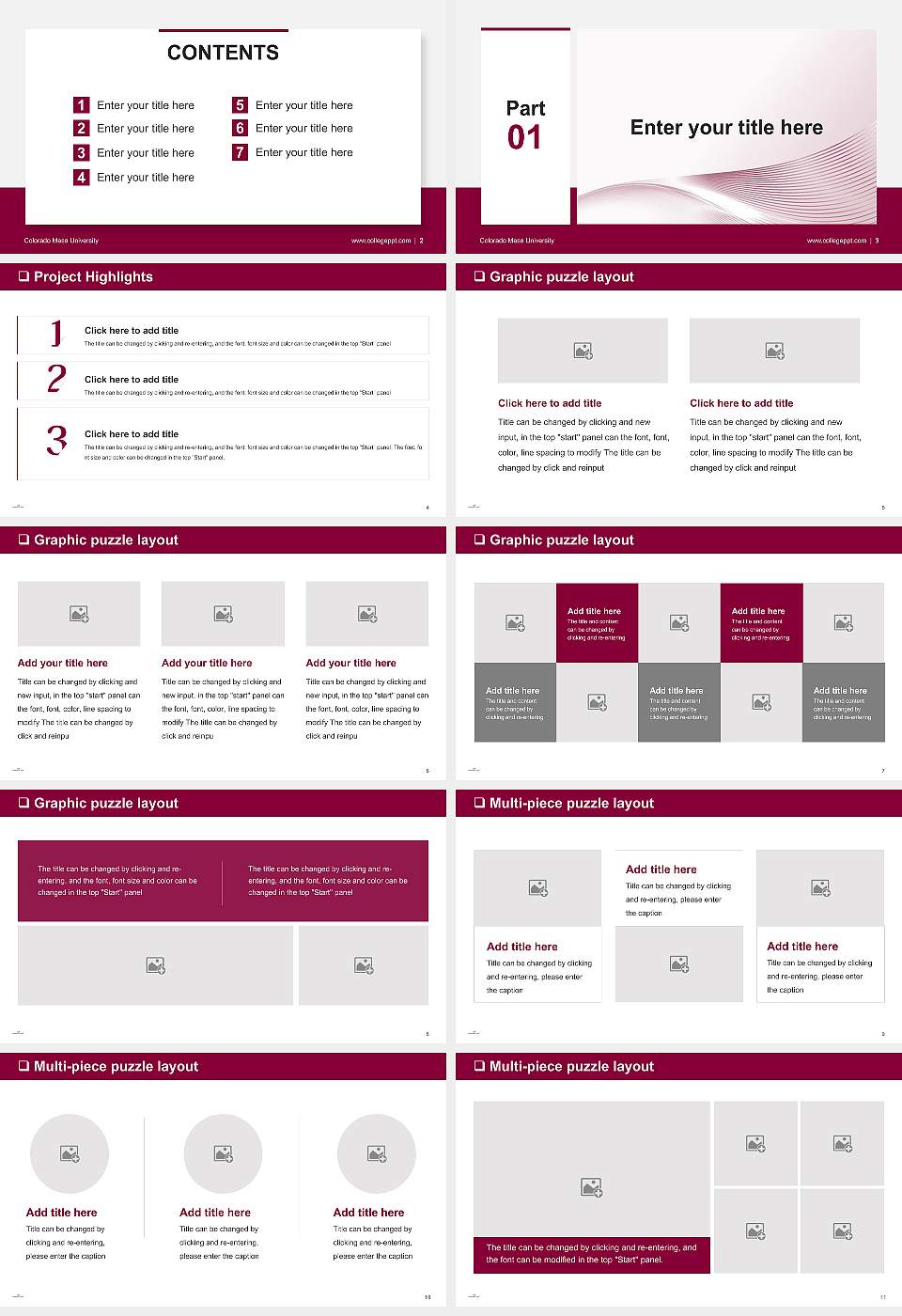 Colorado Mesa University General Purpose PPT Template16:9 ratio PPT effect preview image2