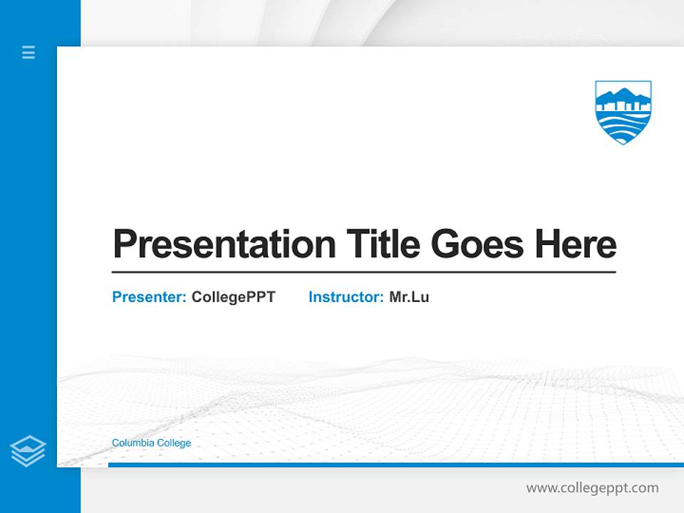 Columbia College Thesis Proposal/Graduation Defense PPT Template4:3 ratio PPT effect preview image5