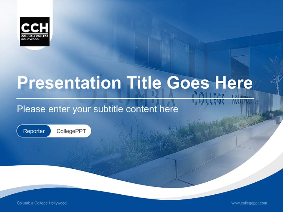 Columbia College Hollywood Lecture Sharing and Networking Event PPT Template4:3 ratio PPT effect preview image4