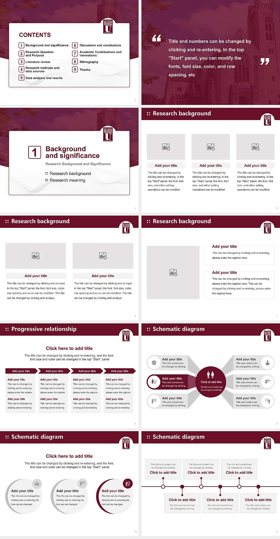 College of the Ozarks Graduation Thesis Defense PPT Template4:3 ratio PPT effect preview image2